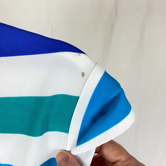 Calvin Klein Women's Multi Colour A-Line Dress With Green Belt - Picture 9 of 15